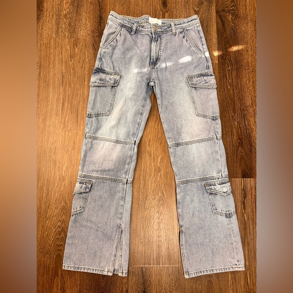 Dear John Women’s‎ 26 Hudson
High Rise Cargo Straight Leg Denim Jeans Light Blue - Picture 2 of 9